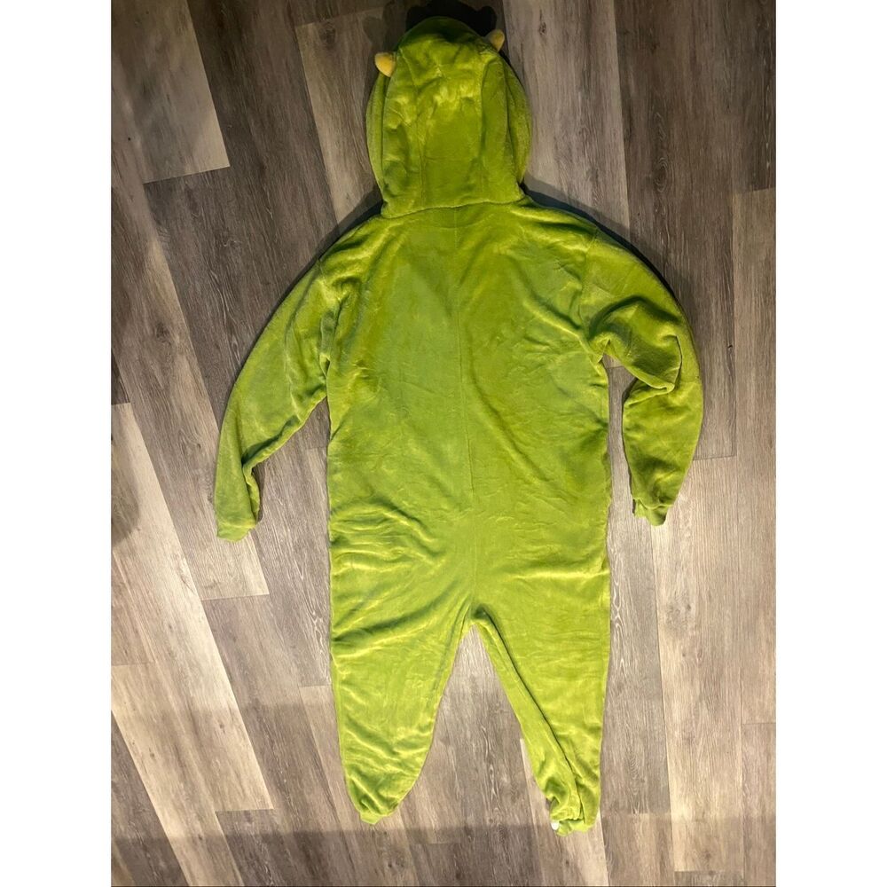 Disney Pixar Monsters Inc Mike Wazowski Adult XL Hooded One Piece Pajama Costume - Picture 7 of 9
